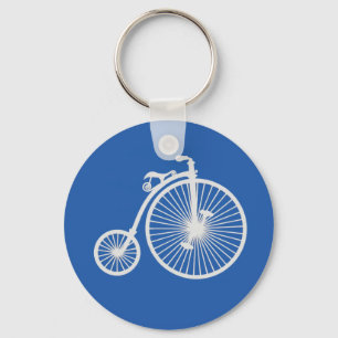 Chaveiro Bicicleta Branca da Vintage em Azul