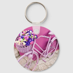 Chaveiro Bicicleta cor-de-rosa