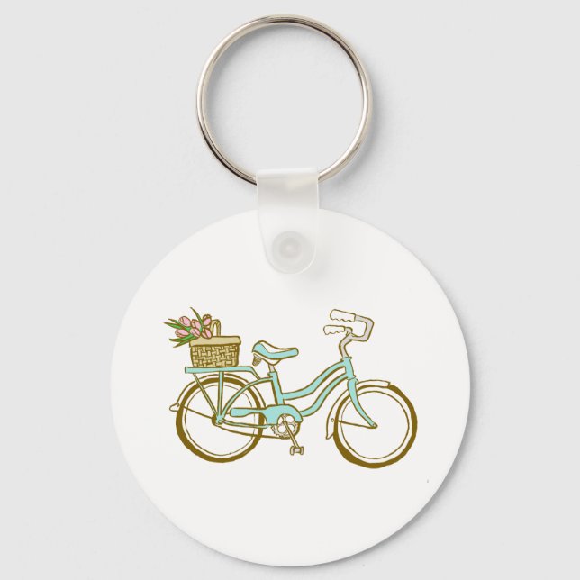 Chaveiro Bicicleta Cuta com Tulipas (Frente)