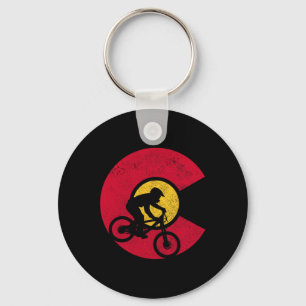 Chaveiro Bicicleta de Montanha Colorado Bandeira Mtb Ciclis