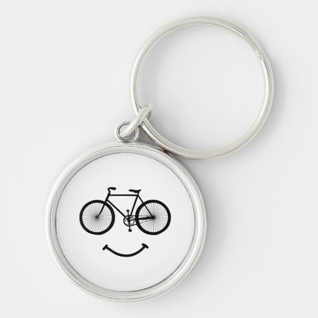 Chaveiro Bicicleta e Andando de bicicleta de T-Shirt Blac (Frente)