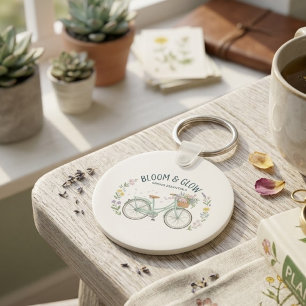Chaveiro Bicicleta Floral Vintage Bloom & Glow Estética da 