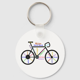 Chaveiro Bicicleta inspirador, ciclo, Biking, palavras do