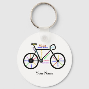 Chaveiro Bicicleta inspirador, ciclo, nome Biking do