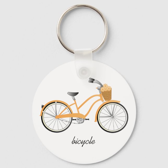 Chaveiro Bicicleta Laranja (Frente)