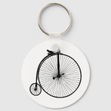 Bicicleta penny farthing preta vintage