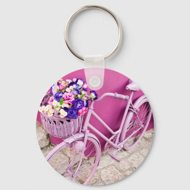 Chaveiro Bicicleta Rosa (Frente)