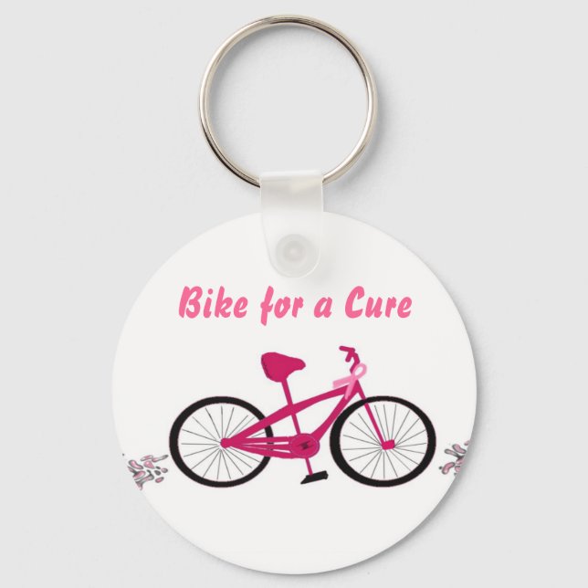 Chaveiro Bicicleta Rosa Conscientização (Frente)