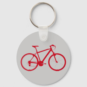 Chaveiro bicicleta vermelha, ciclismo
