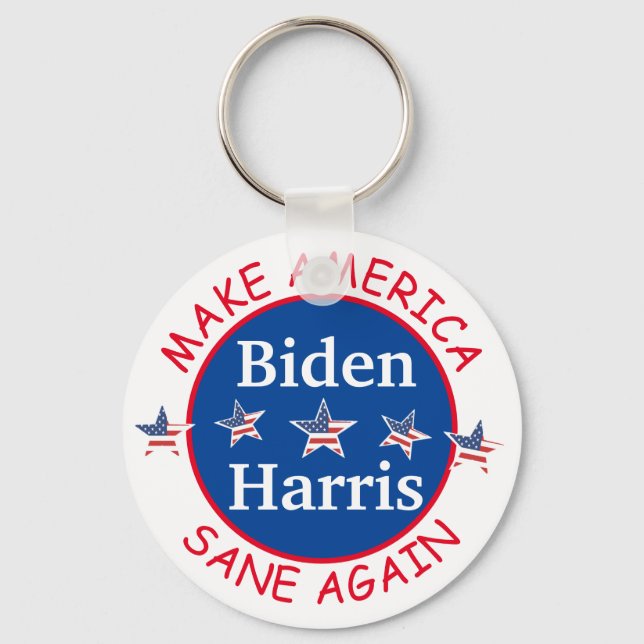 Chaveiro Biden Harris apoia político-democrata (Frente)