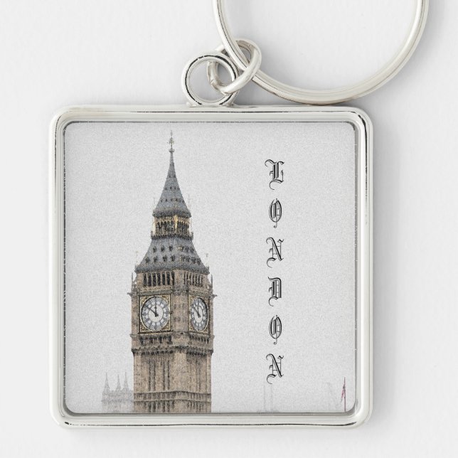Chaveiro Big Ben London (Watercolor) (Frente)