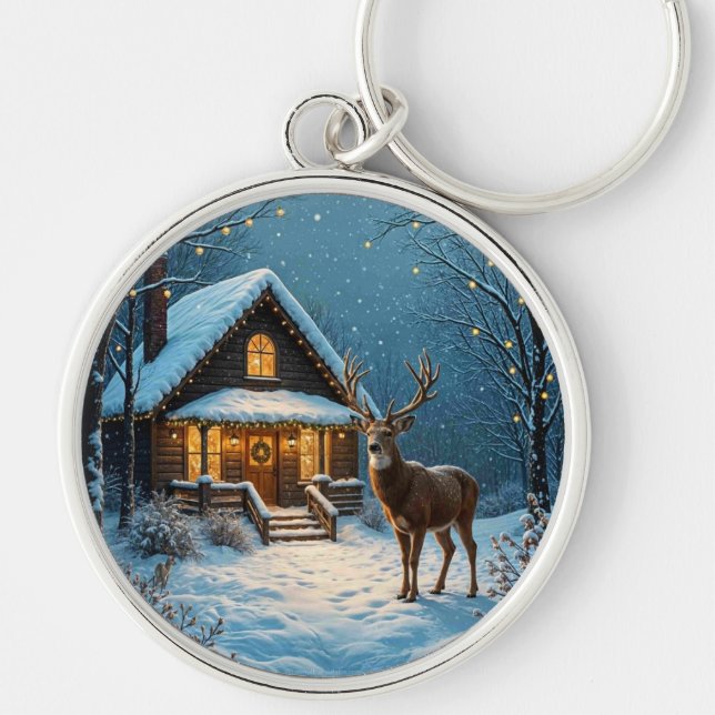 Chaveiro  Big Buck's Snowy Christmas Visit (Frente)