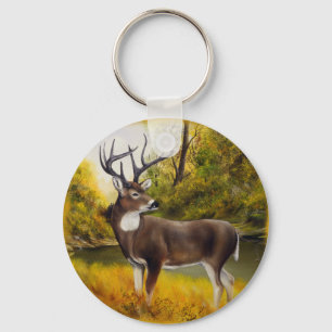 Chaveiro Big Daddy Deer standing in grove keychain