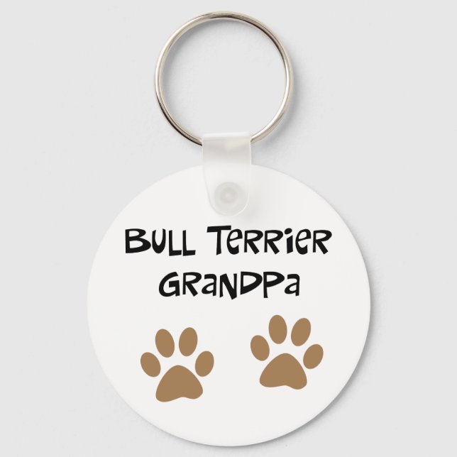 Chaveiro Big Pawprint Bull Terrier Avô (Frente)