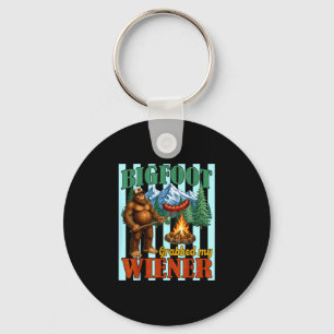 Chaveiro Bigfoot agarrou cachorro-quente piada engraçada de
