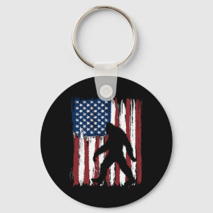 Chaveiro Bigfoot Bandeira Americana Engraçado 4 de Julho Pa
