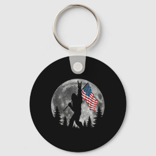 Chaveiro Bigfoot Bandeira Americana Sasquatch Patriótico 4