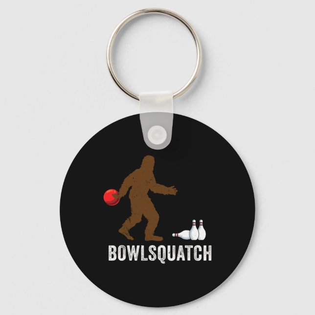 Chaveiro Bigfoot Bowling Gift Sasquatch Gifts Bowler Byll P (Frente)