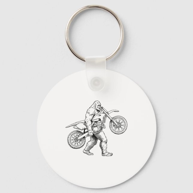 Chaveiro Bigfoot Dirt Bike Sasquatch Biker  (Frente)