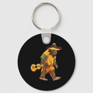 Chaveiro Bigfoot El Squatcho Cinco De Mayo Mexicano Poncho