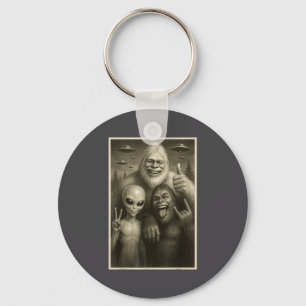 Chaveiro Bigfoot Engraçado, Alien e Yeti Sasquatch Rock On