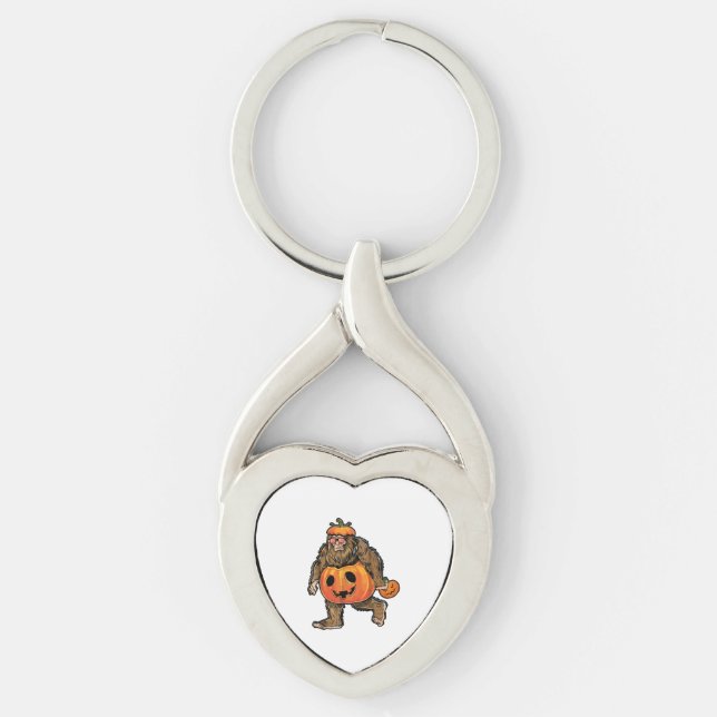 Chaveiro Bigfoot Halloween Pumpkin halloween (Frente)