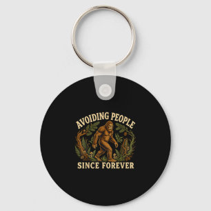 Chaveiro Bigfoot introvertido engraçado evitando pessoas sa