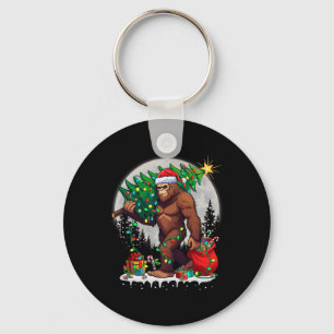 Chaveiro Bigfoot Papai noel Árvore de Natal Luz Engraçada X