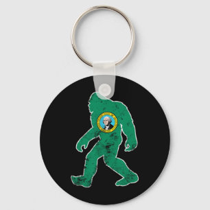Chaveiro Bigfoot Washington Flag State Sasquatch Men Women