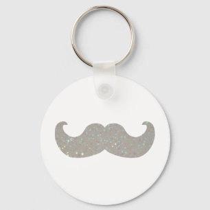Chaveiro Bigode branco de Bling (gráfico do brilho do