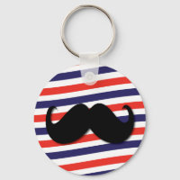 bigode com faixas vermelhas, brancas e azuis