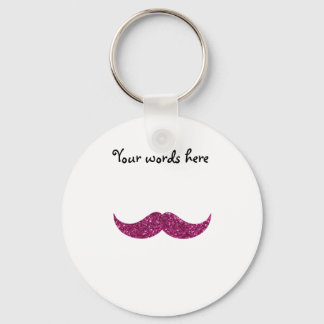 Chaveiro bigode cor-de-rosa