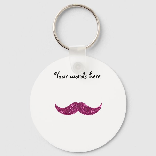 Chaveiro bigode cor-de-rosa (Frente)