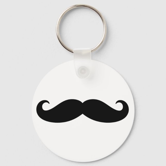 Chaveiro bigode, design de bigode de bigode (Frente)