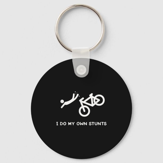 Chaveiro Bike Lovers Funny Shirt - I Do My Own Stunts  (Frente)