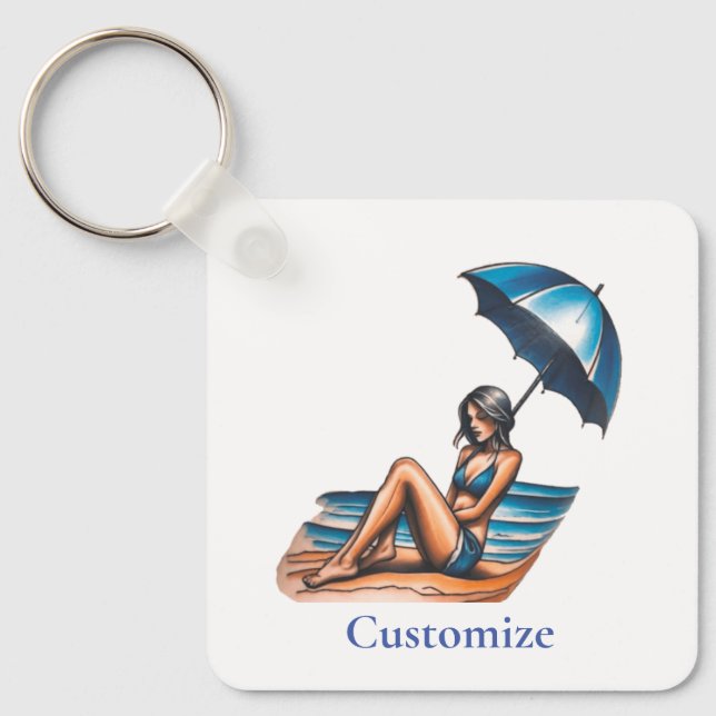 Chaveiro Bikini Girl Beach Nápoles Thunder_Cove (Frente)