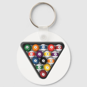 Chaveiro Bilhares / Bolas de Piscina com Sombra Largada: