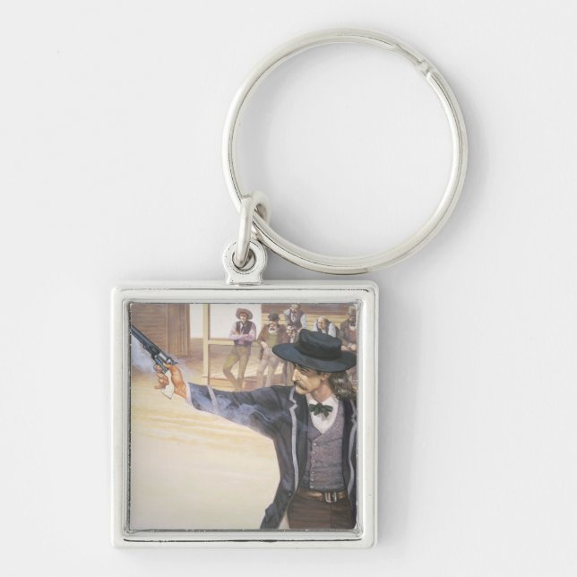 Chaveiro "Bill selvagem" Hickok (1837-76) demonstra sua (Frente)