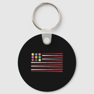 Chaveiro Billiard American Flag Cue Piscina Billiard Player