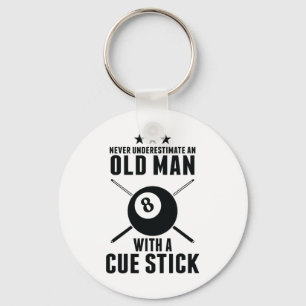 Chaveiro Billiard Nunca Subestime Um Velho Com Uma Cue