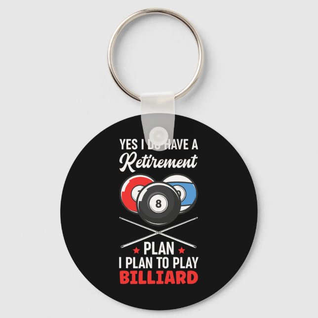 Chaveiro Billiard Retirement Plan Billiard Snooker Ball (Frente)