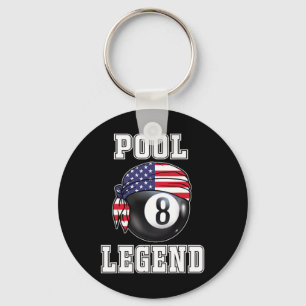 Chaveiro Billiard Team 8 Ll Jogador De Jogo De Piscina Pres