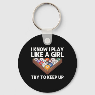 Chaveiro Billiards Art For Girls 8 Ball Piscina Billiard