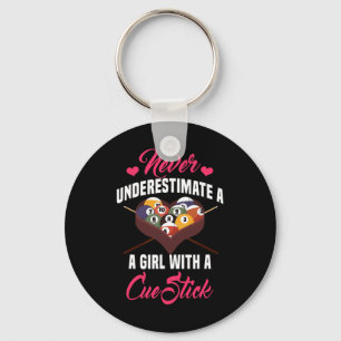 Chaveiro Billiards Girl Player Mesa Snooker Pirâmide Billia