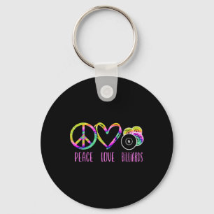Chaveiro Billiards Piscina Player Ball Tie Dye Girl Retro V