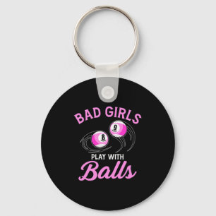 Chaveiro Billiards Snooker Girls Brincam Com Billiard Balls