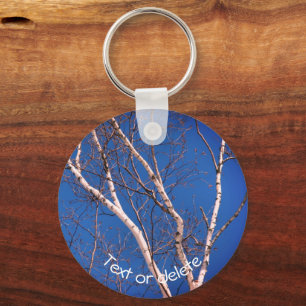 Chaveiro Birch Tree Blue Sky Nature Personalizado