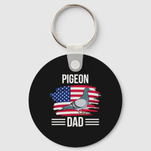 Chaveiro Bird USA Flag 4° De Julho Dia de os pais Pigeon Pa