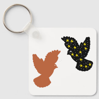 Chaveiro Birds Keychain – Twin Crest Silhouette Design