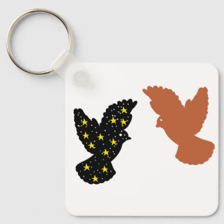 Chaveiro Birds Keychain – Twin Soar Minimal Silhouette